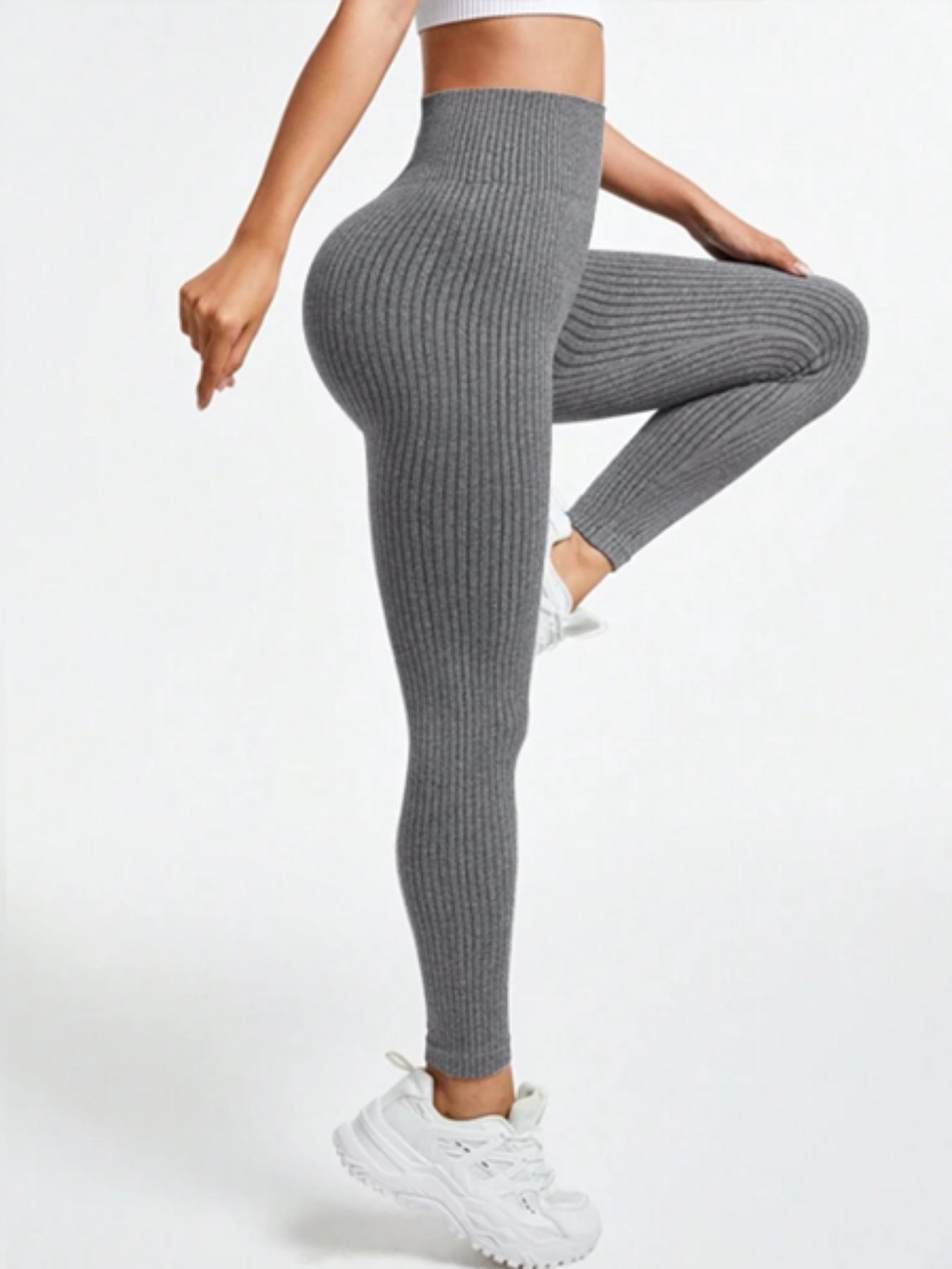 Women's High Waist Sporty High Stretch Leggings, Casual Comfortable Breathable Tight Fit Pants, Ideal for Yoga Gym Running, All-Season Women's Sports Wear