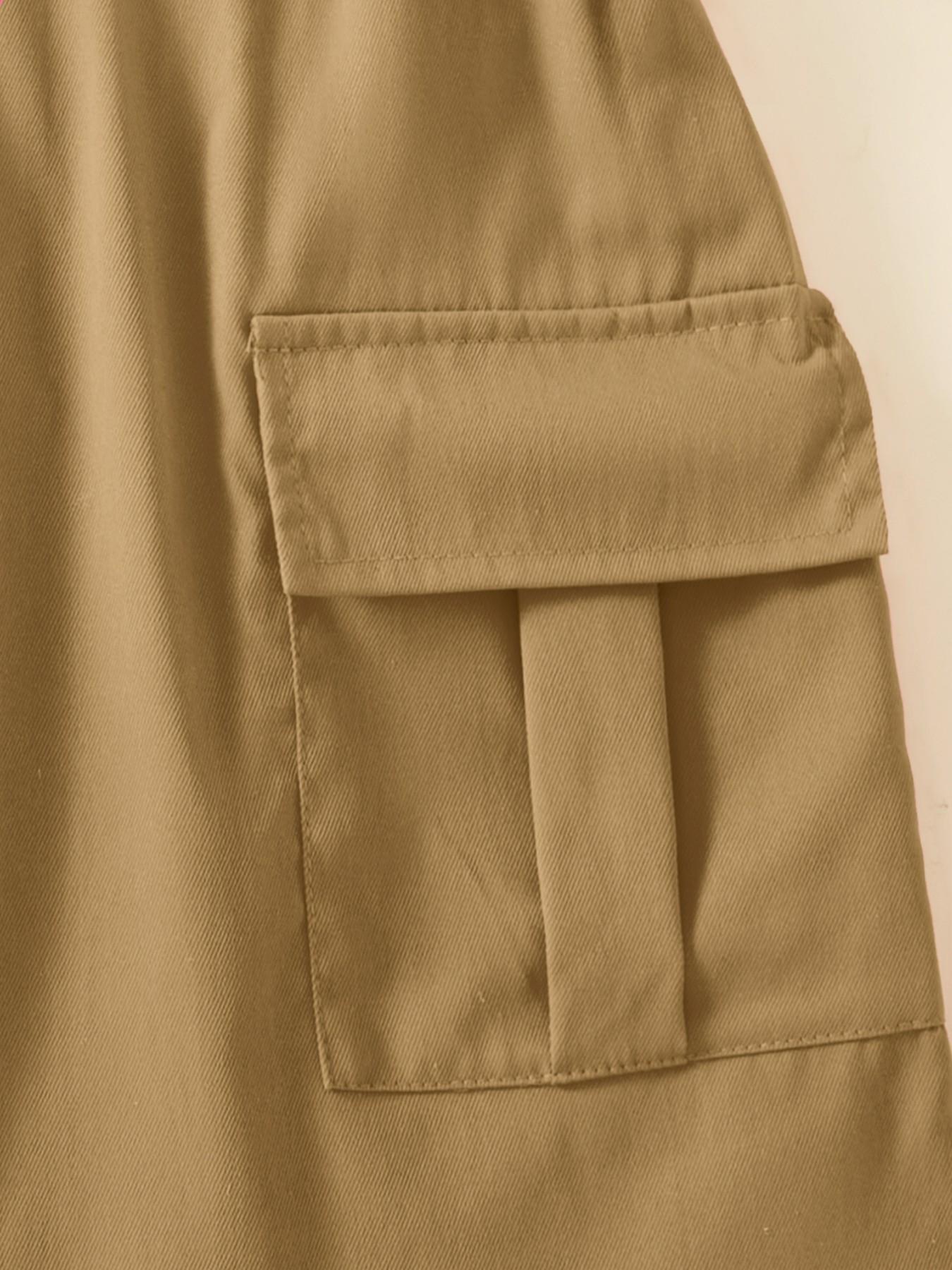 2-Pack Spring Summer New Workwear Short Skirts, Large Pockets, Cute Knee-Length Skirts for Girls, Versatile and Sweet Style