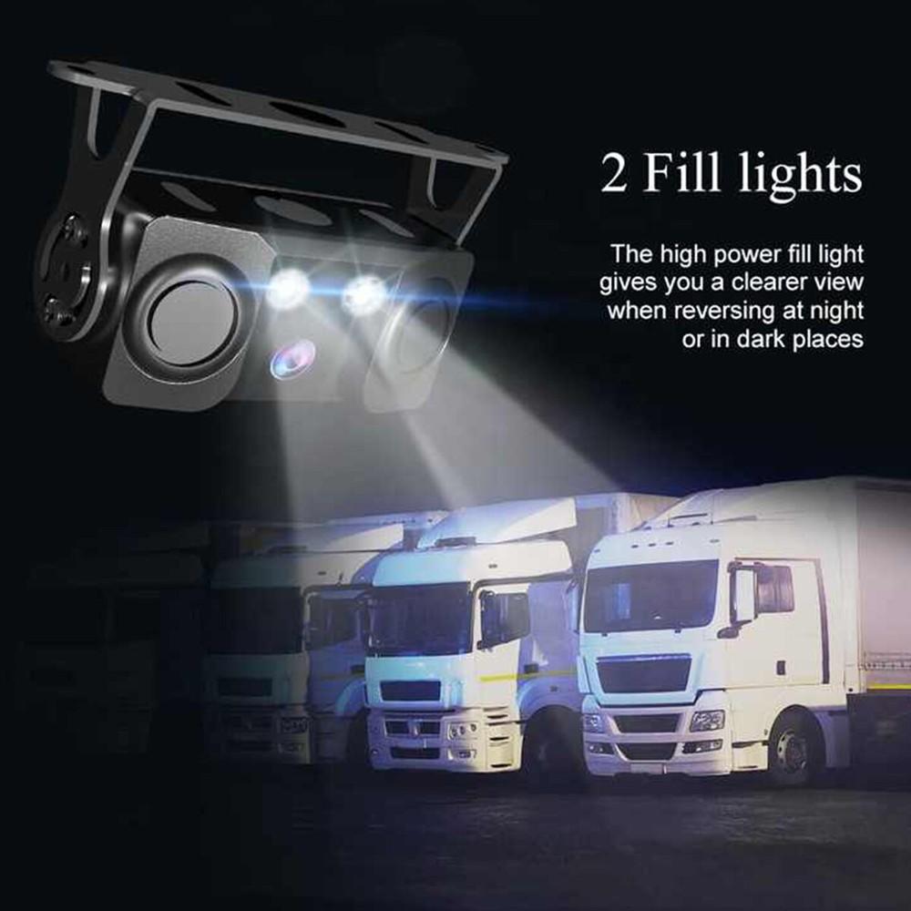 1PC 3 In 1 Car Reverse Backup Radar Rear View Camera W/ 2pcs Parking Radar Sensor