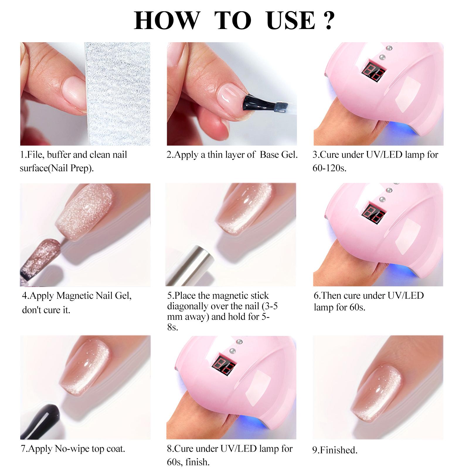 Kalisa 15ML Deep Glass Texture Magnetic Cat Eye Gel Nail Polish, Luxurious Shade, Nail Art, Removable UV LED Half Permanent Coat