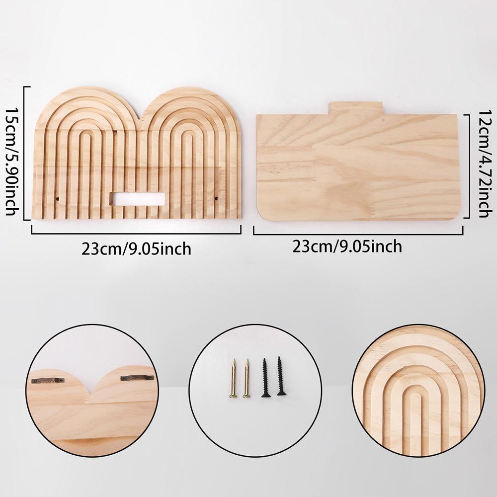 Creative Spiral Multi-Layer Solid Wood Storage Rack, Wall-Mounted Plant Holder, Home Decor Wooden Shelf, 1pc Organizer, Wall Mountable