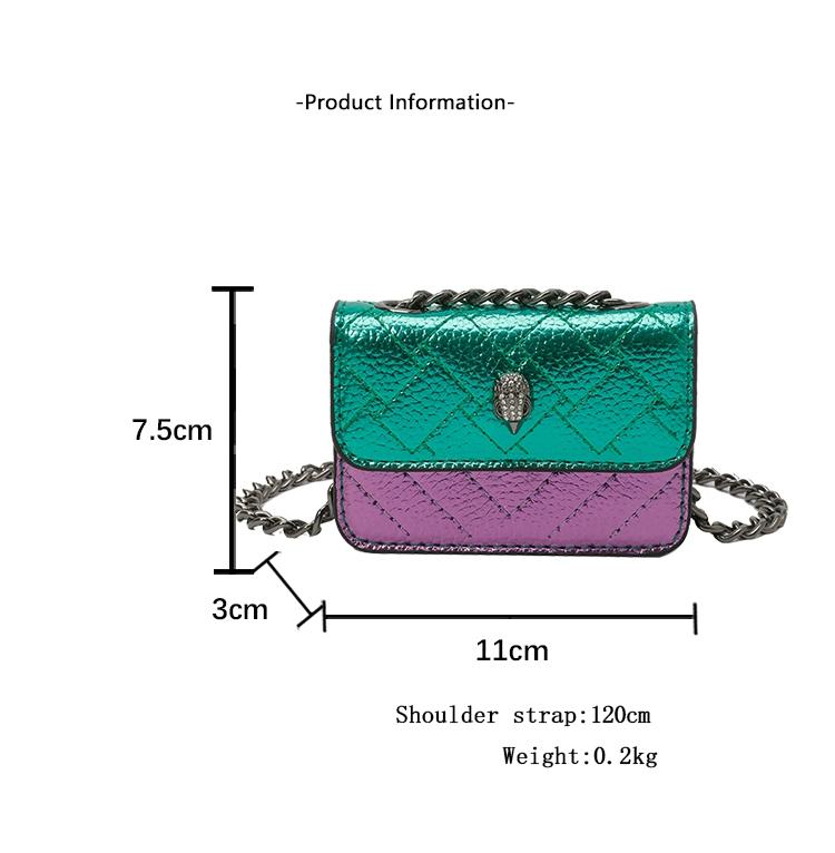Mini Crossbody Chain Bag, Small Shoulder Bag with Magnetic Letter Flap, Elegant Chain Strap, Multi-Color Options, Casual Style, All Seasons Use