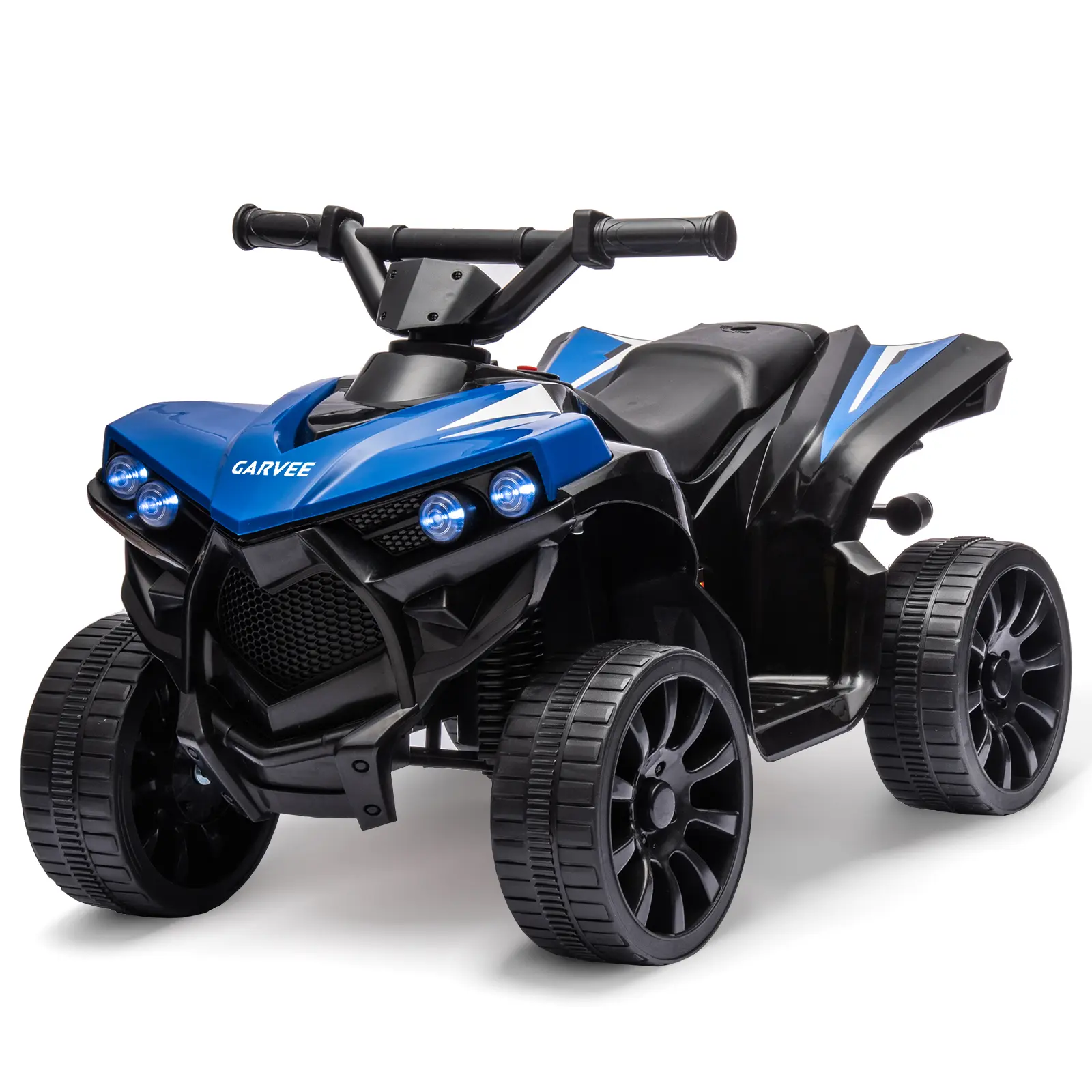 Garvee Kids ATV 4 Wheeler - 6V Battery Powered Electric Quad Car with Cool Look, 1.8MPH Max Speed, Wear-Resistant PP Plastic Wheels, Music Function, Foot Pedal for Toddlers