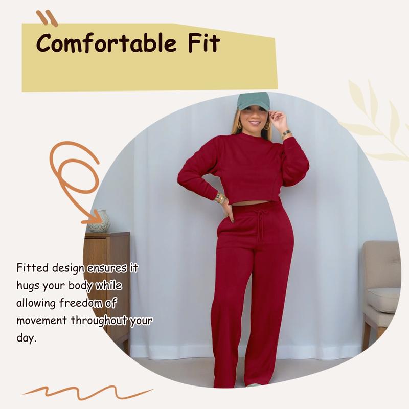 Women's Solid Color Casual Two-Piece Set, Pants Suit, Sports Two-Piece, Elegant Long Sleeve, Valentine's Day, Valentine's Day gifts,