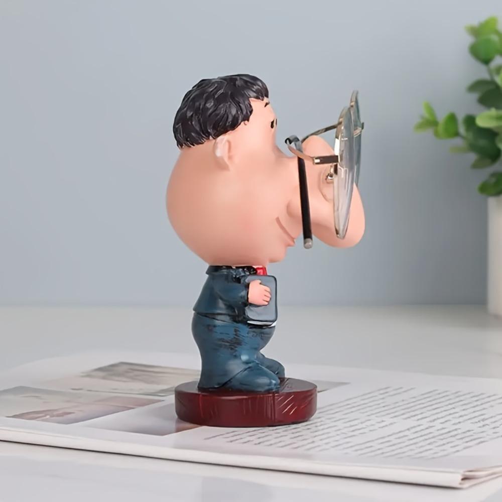 Cute Teacher Eyeglass Frame Base — Featuring vivid expressions and nose bridge design, the stable base is suitable for home, office, and optical shop decoration and display. A perfect humorous and fun gift with a strong sense of art.