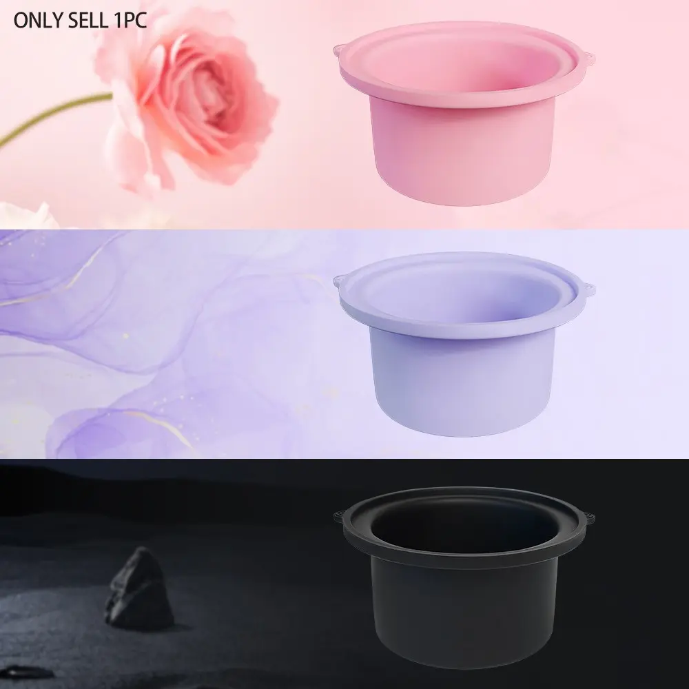 Reusable Silicone Bowl, Non-Stick Heat-Resistant Wax Bowl, Easy Clean Design, Three Colors Available, Ideal for Home and Salon Use