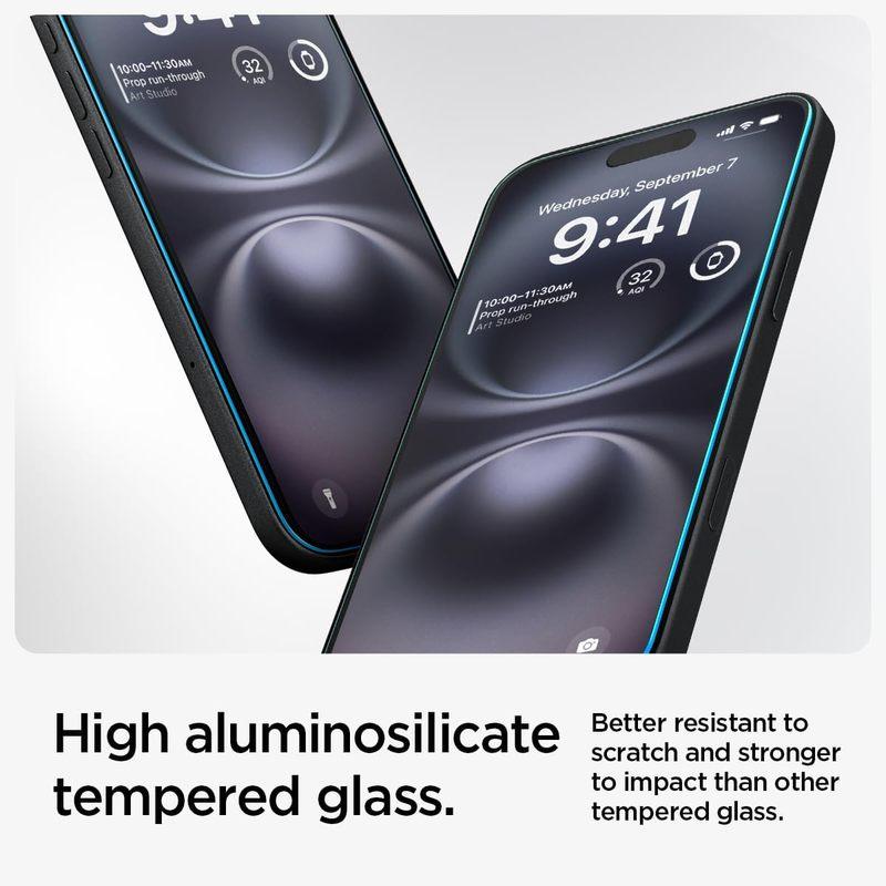 Screen Protector for iPhone 17, 9H+ Tempered Glass, Full Coverage HD Clear Shield, Anti-Scratch & Shatterproof Protection, Original Touch Sensitivity, Fingerprint Resistant, Dust-Free Bubble-Free Installation, Case Friendly,Dust-free Applicator