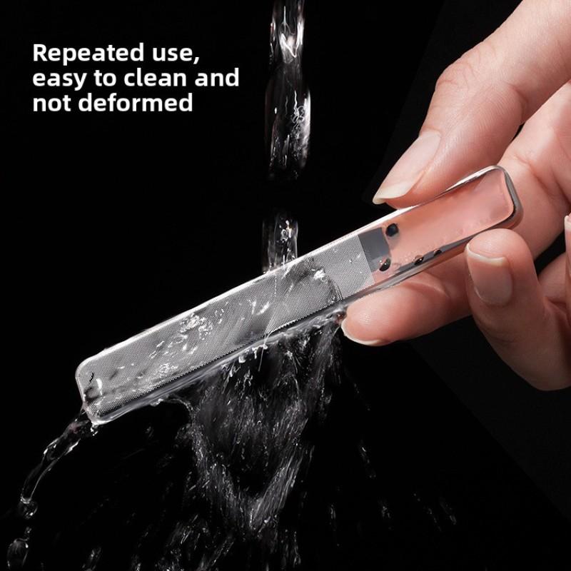 Glass nail file suitable for natural nails, nano nail buffer, crystal polisher with box, professional manicure tool kit suitable for acrylic nail care for women and girls