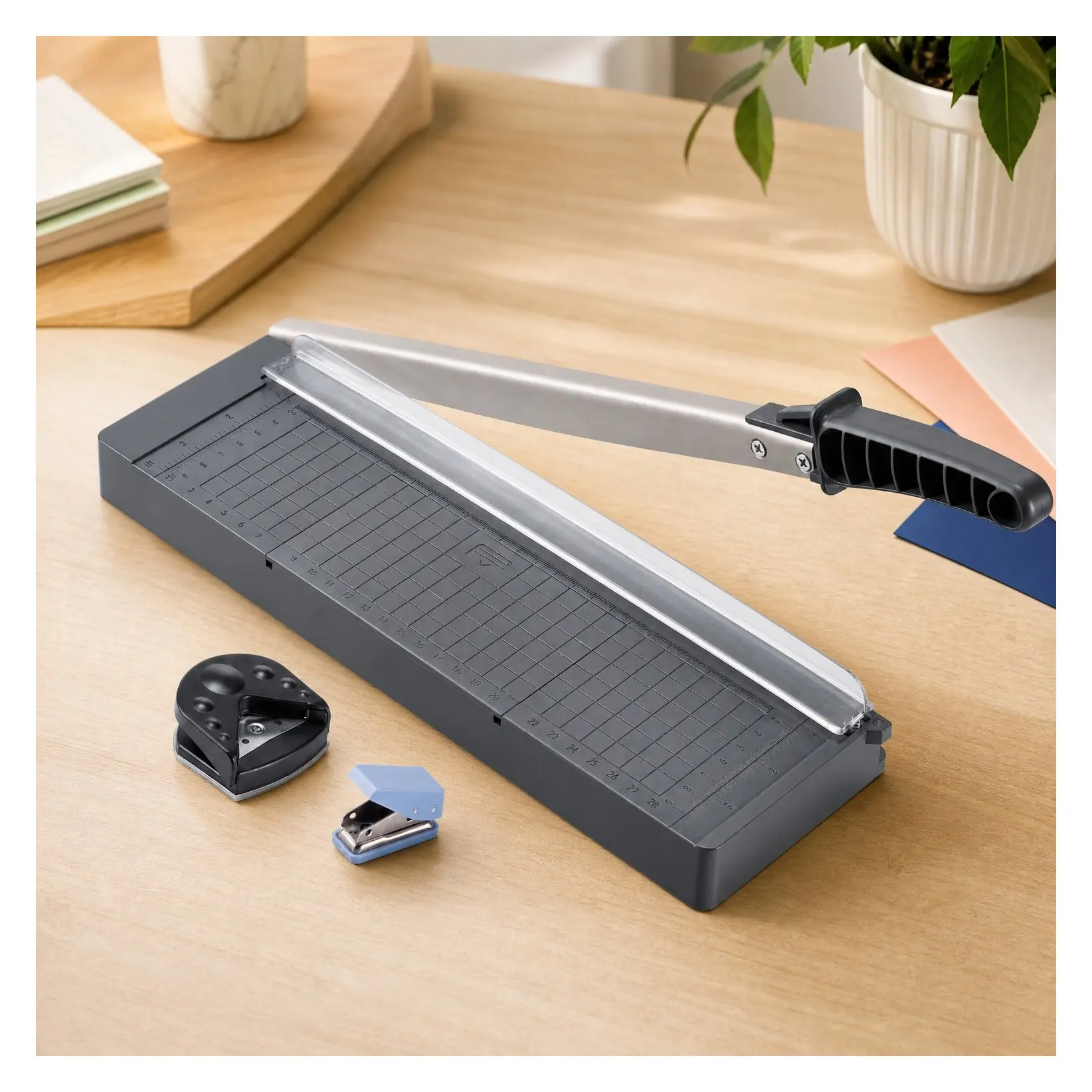 12-Inch Guillotine Paper Cutter – Heavy Duty Accurate Paper Trimmer with Safety Guard & Blade Lock, 8 Sheet Capacity, Portable for Cardstock, Label, Vinyl & PhotosGift