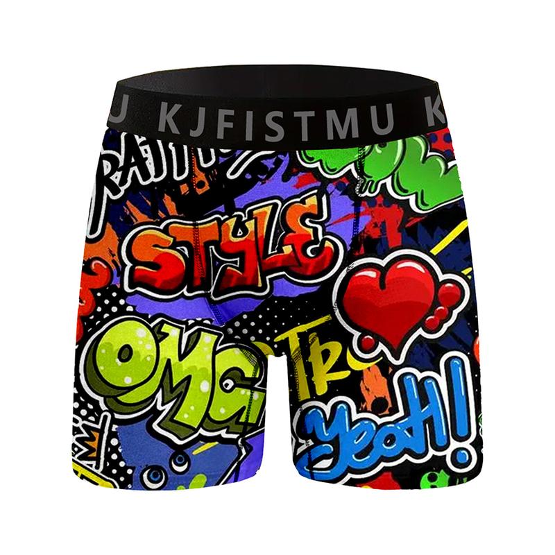 4 Pack Men's Underwear Print Holiday Cartoon Print Knitted Soft High Quality Stretchy Fashion Underwear Comfortable Breathable Unique Gift Idea - KJFISTMU Menswear Boxer Shorts Big Brief 4 Pack Men's Underwear Print Holiday Cartoon Print Knitted Soft High Quality Stretchy Fashion Underwear Comfortable Breathable Unique Gift Idea - KJFISTMU Menswear Boxer Shorts Big Brief