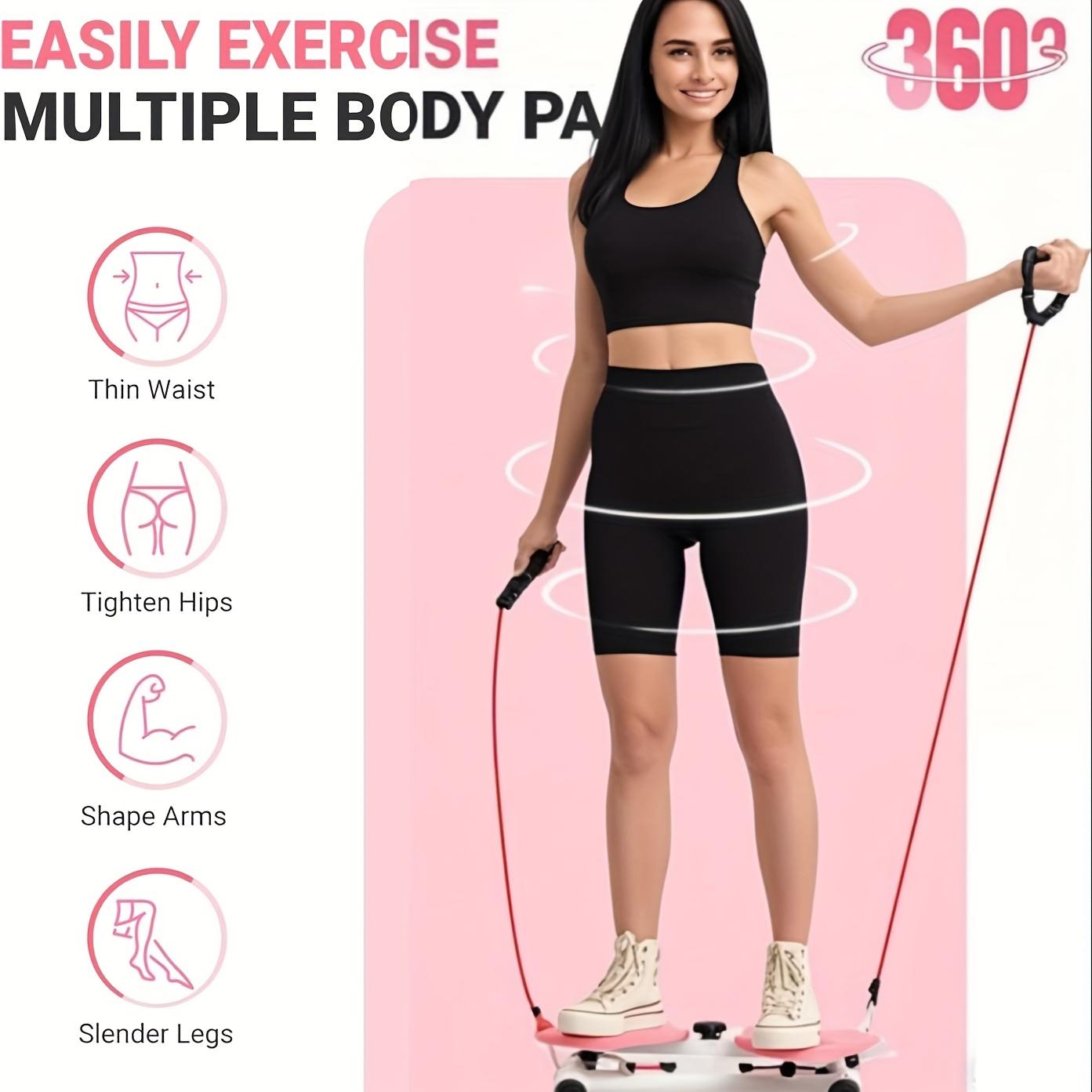 Waist Twister Machine with Resistance Bands, 300 lbs Capacity Noiseless Ab Board for Home Gym, Full Body Workout Equipment for Men & Women, Core Strengthening and Cardio. ab machine exercise twist board Adjustable Stepper Pedal Exerciser