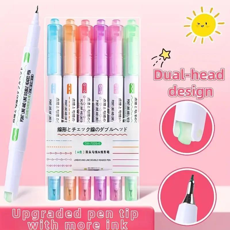 Journal Deco Must - Have 🌸 Curved Floral Roller Pens - Border Pens for Creative Handwriting & Layouts