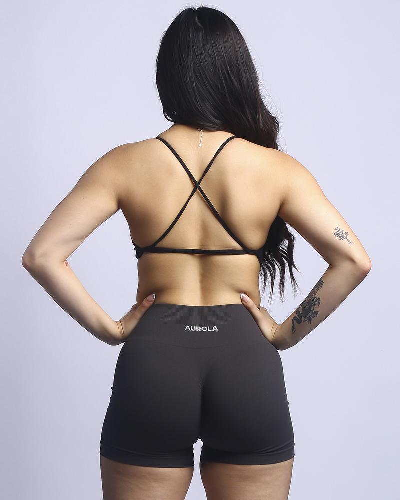 AUROLA 3 Pieces Pack Set Power Workout Shorts for Women,Seamless Gym Shorts High Waist Tummy Control Yoga Biker Shorts