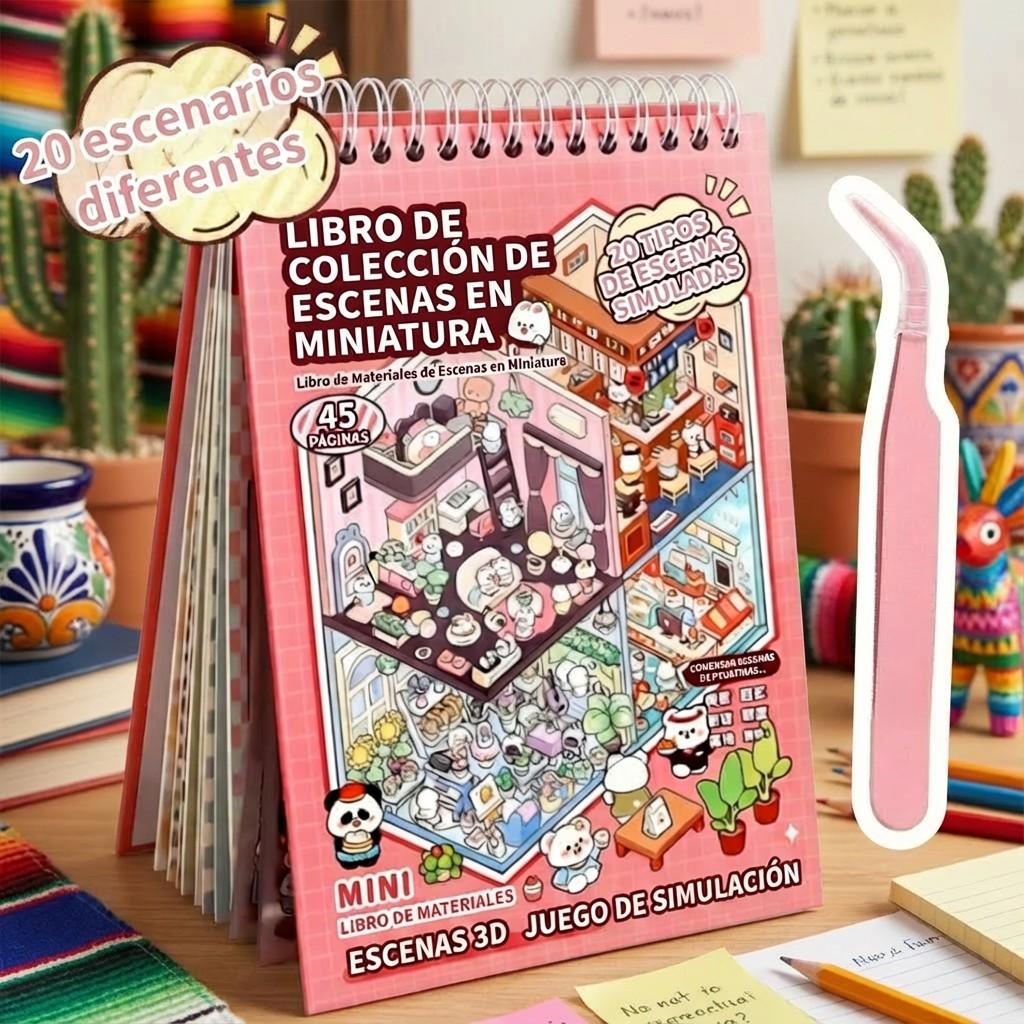 2026-3D Vision Microscopic Scenes Collection Book Set, DIY Stickers ...