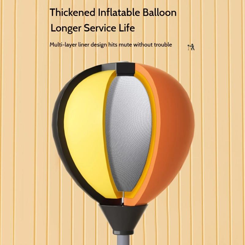 An indoor boxing reflex ball designed to train your reaction skills. The high-quality standing speed ball is equipped with a powerful suction cup, suitable for adults to conduct boxing training and fitness exercises.