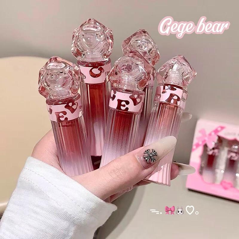 Mirror Finish Water Lip Gloss, Cute Packaging, 6 Colors Moisturizing Lips, Waterproof Long-Lasting, Ideal Valentine Gift for Women