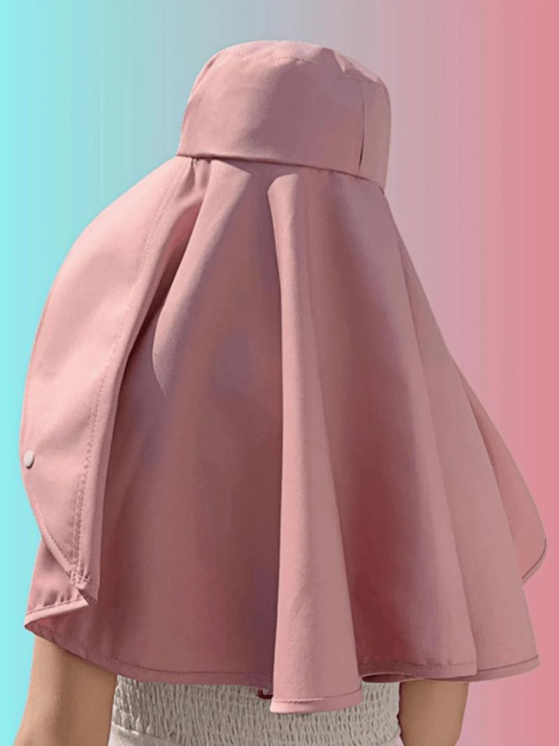 Women's Solid Color Wide Brim Lightweight Sun Hat, Casual Outdoor Sun Protection Hat for Women & Girls, Fashion Accessories for Daily Wear