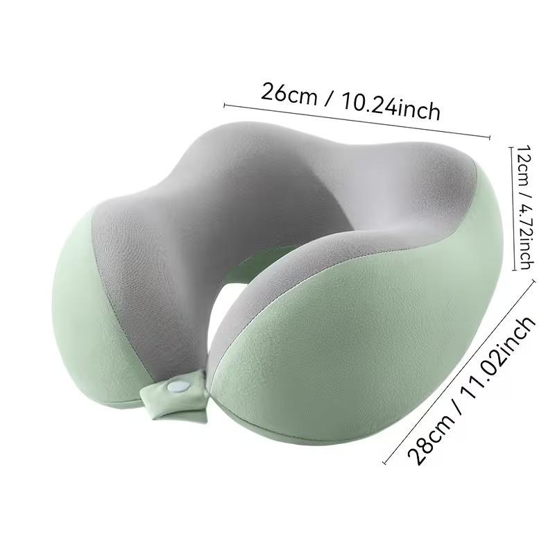 Ergonomic U-Shape Neck Pillow with Storage Bag, Memory Foam Travel Office Pillow, Detachable Washable Cover, Portable Cervical Pillow for Plane Car Bed, Travel Neck Cushion, Neck Rest Cushion