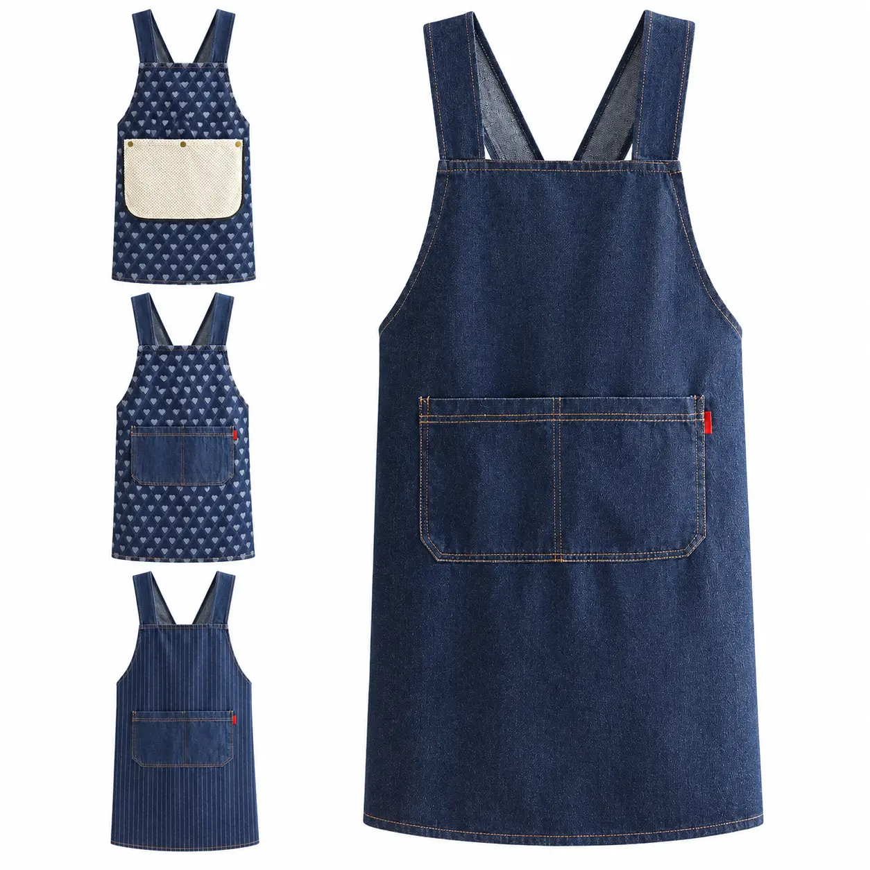 Lightweight Denim Apron for Adults. Durable  Utility Apron for Everyday Cooking & Tasks