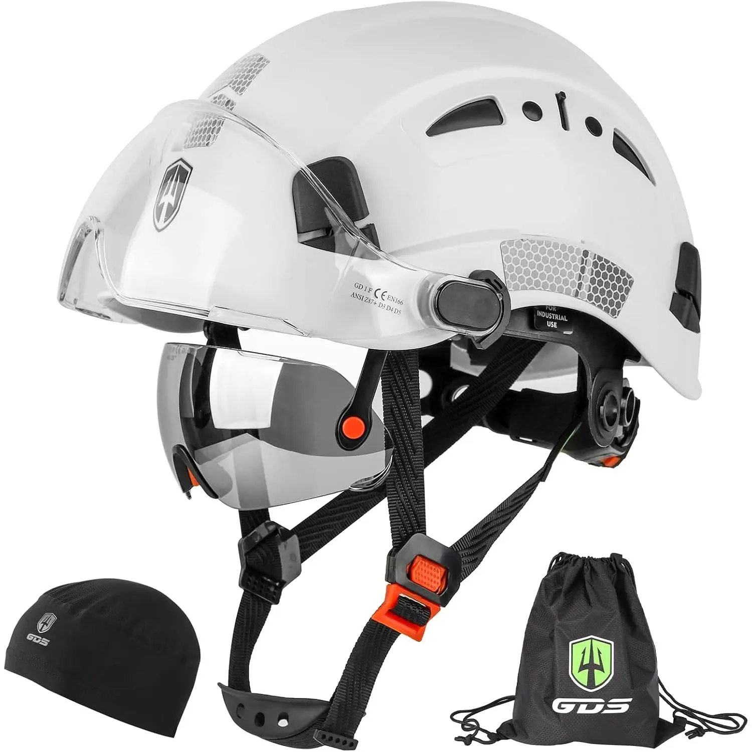 White with Smoke built-in visor and Clear outside 