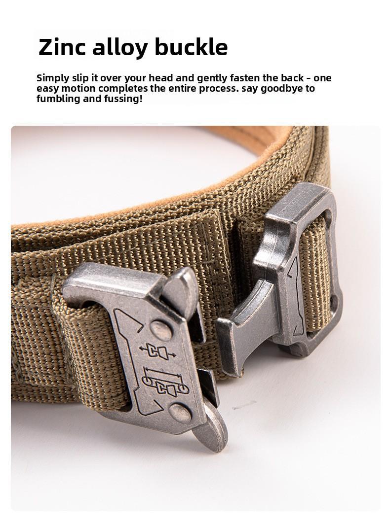 Tactical Dog Collar Large Dog Dog Tactical Neck Collar Velcro Strap Handle Dog Collar Large Dog Outdoor Leather Collar small puppy quick release buckle