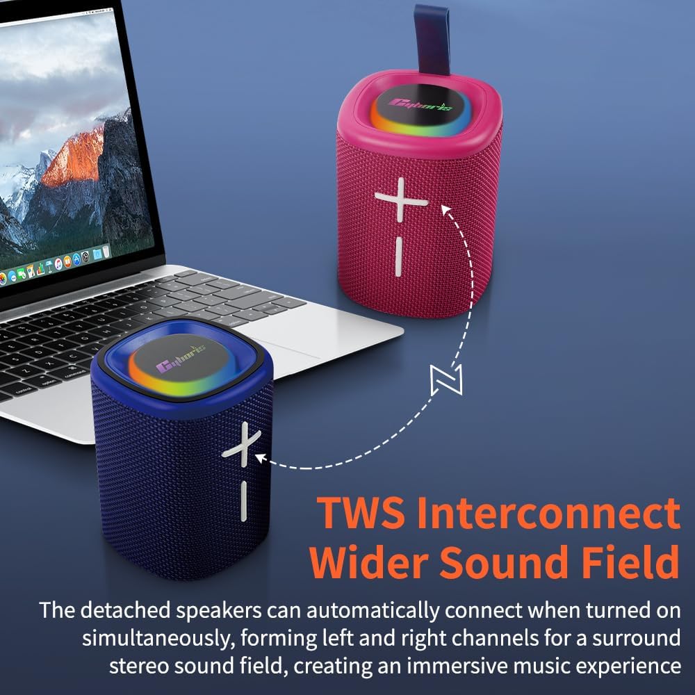 2 in 1 Split Speaker, Color Blocking Dual Splittable Portable Speaker 20W Loud Stereo Sound, V5.3, 24H Playtime, True Stereo for Outdoor 2 in 1 Split Speaker, Color Blocking Dual Splittable Portable Speaker 20W Loud Stereo Sound, V5.3, 24H Playtime, True Stereo for Outdoor