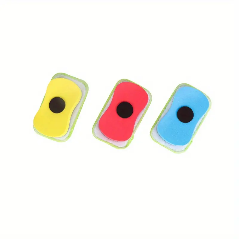 Washable Chalkboard Eraser, 3 Counts/set Magnetic Chalkboard Eraser, Dry Eraser, Reusable Chalk Eraser for Home and Office School Dormitory