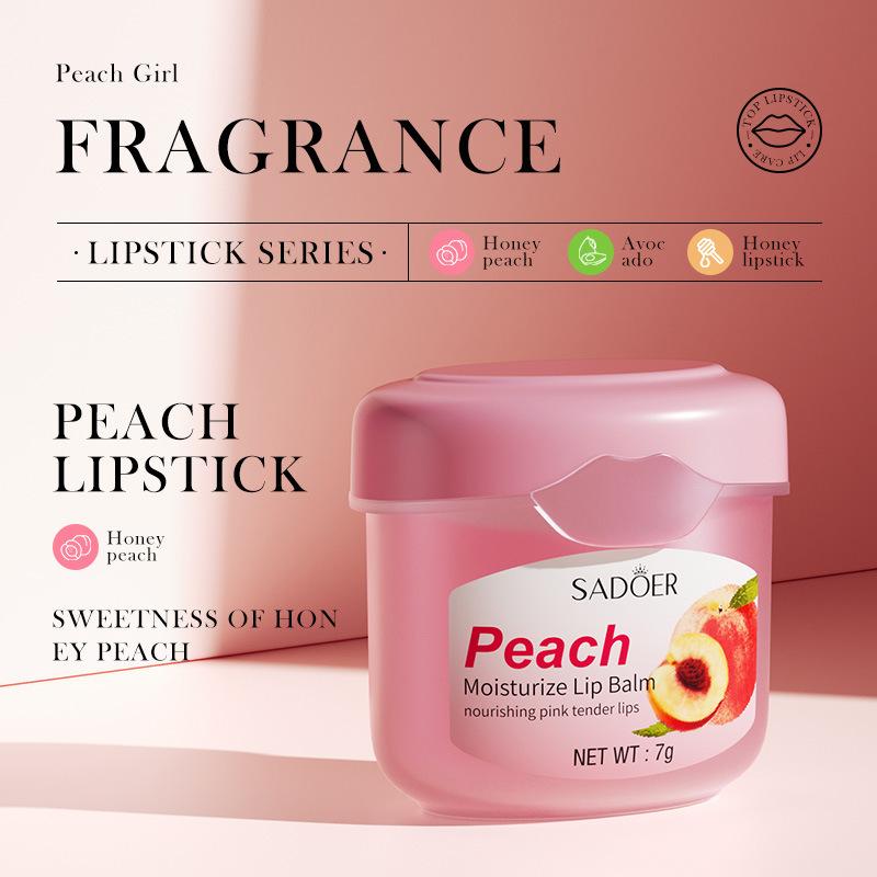 Peach Flavor Moisturizing Lip Balm, Hydrating Lip Balm, Lip Moisturizer, Lip Treatment, Plumping Lipstick, Suitable for All Occasions Lip Care, Daily Skincare Products