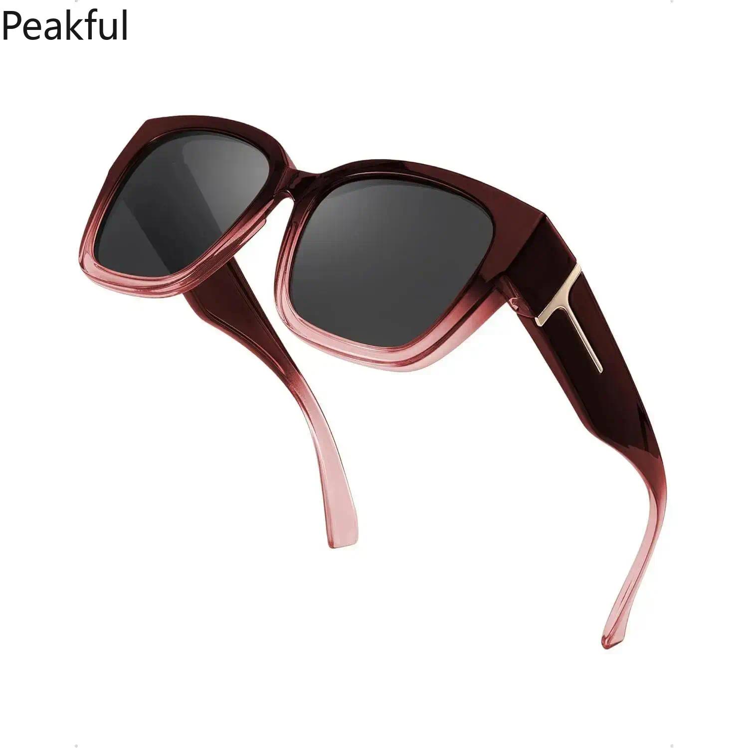 UV400 Polarized Fit Over Sunglasses | Mirrored Rectangular Frame for Unisex | Anti-Glare Protection | Wear Over Prescription Glasses | Durable Shades for Outdoor Sports, Driving, & Casual Use