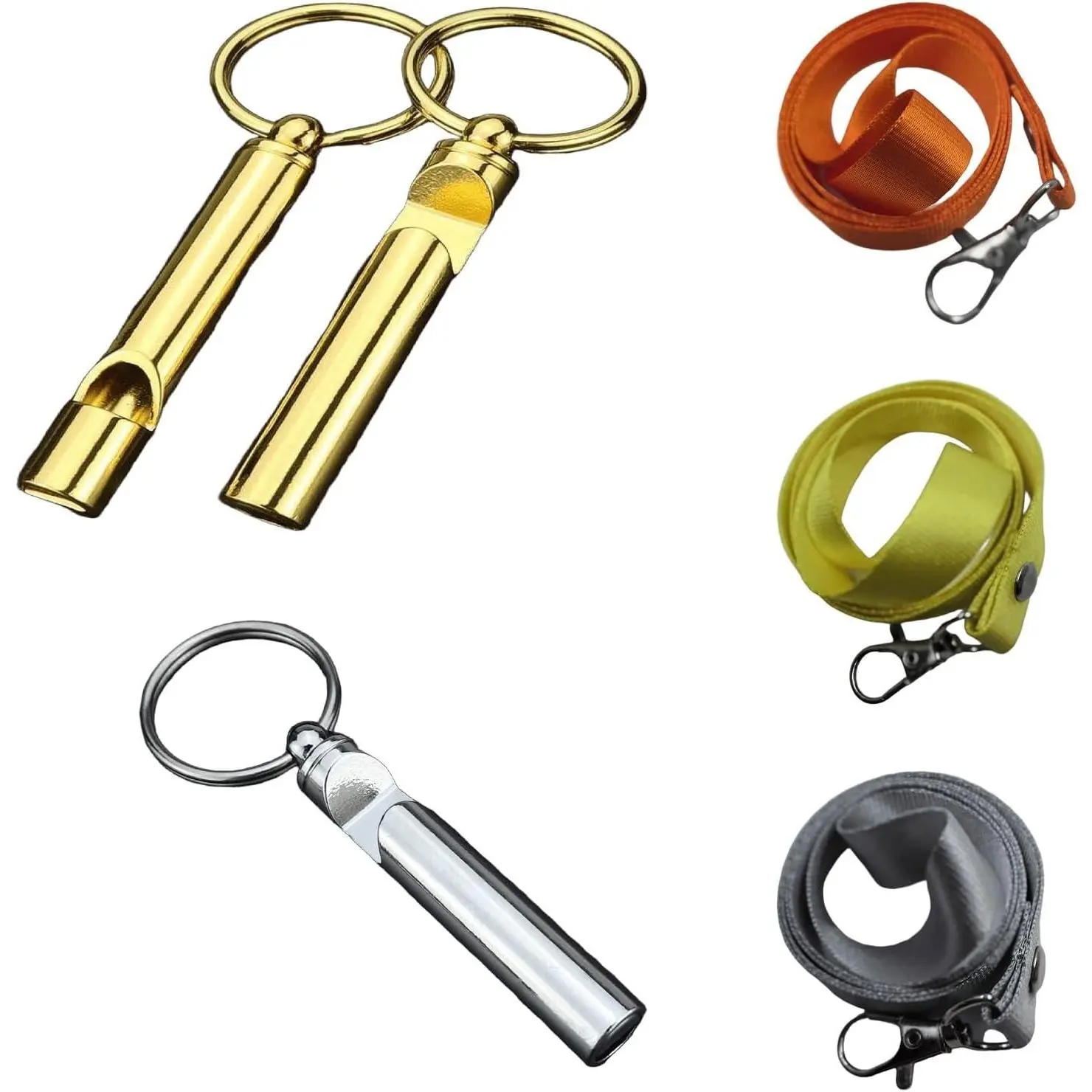 3-Pack Gentle 85dB Dog Whistles, Pea-Free for Indoor & Park Training, Quiet Commands for Sensitive Pups with Keychain and Lanyard, Multi-Dog Household Solution