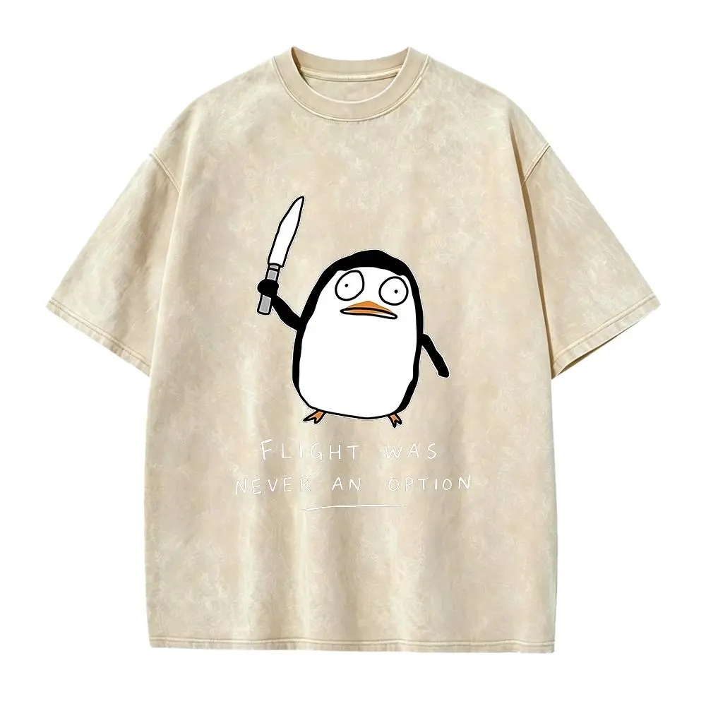 Flight Was Never An Option Penguin T-Shirt, Funny Meme Animal Tee
