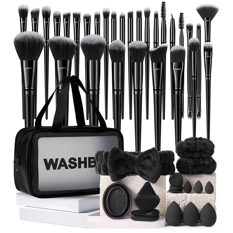 Makeup Tool Set, 47pcs/set Makeup Tool & Cleaning Tool Set, Multifunctional Travel Makeup Cleansing Tool Kit for Girls & Women, Brush, Makeup Brushes