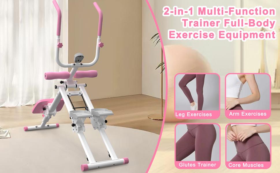 【SAVEYOUR】2 In 1 Stair Stepper & Ab Workout Machine - Multi-Function Trainer-Upgrade High-Efficiency Stairmaster & Ab Trainer Machine Full-Body Exercise Equipment For Home Gym Exercise