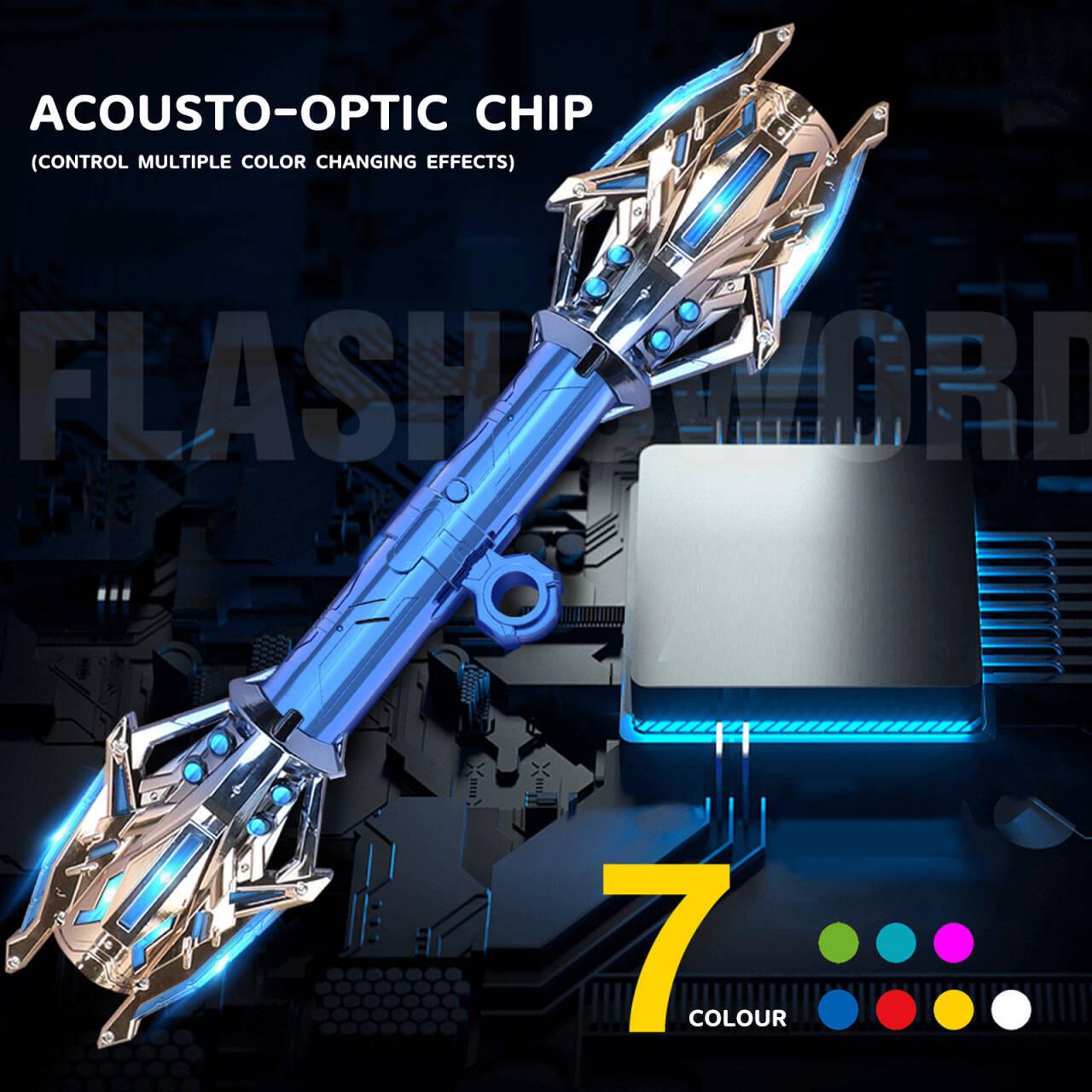 Double Bladed Lightsaber - Premium Alloy Extendable Hilt, RGB Lights, USB Rechargeable Battery, Spin Design, Realistic Sound, LED Sword for Ages 8+, Outdoor Night Activities, Party Decor