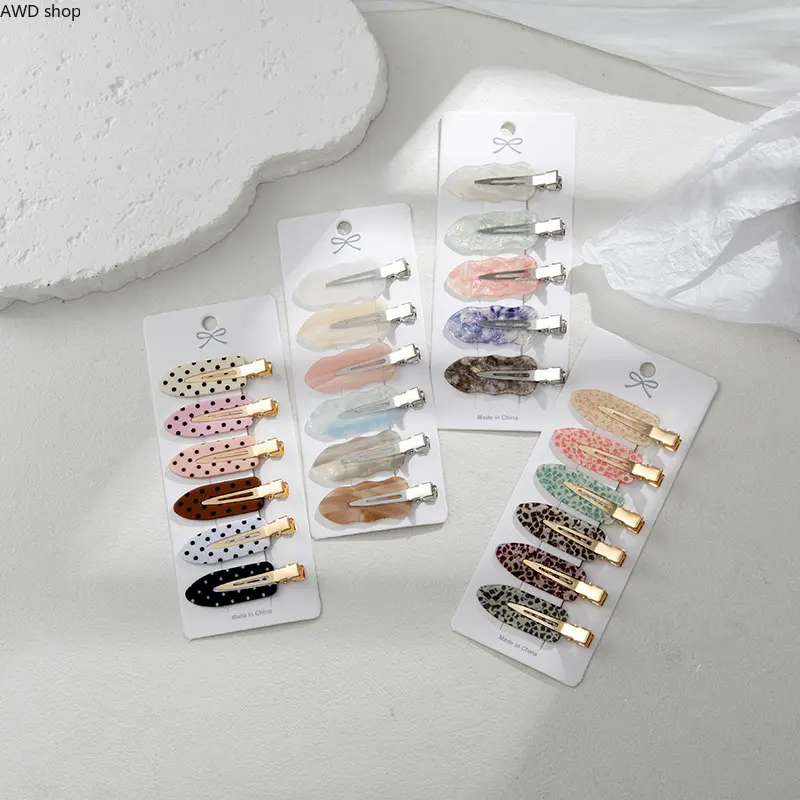 Trendy Acetate Duckbill Hair Clip Multipack, No Dent Side Bang Barrettes for Ladies, Mixed Color Hair Accessories, Secure Grip for Broken Hair, Versatile Styling Clips, Ideal for Morning Makeup, Quick Hairstyle Fix & Daily Casual Outfits
