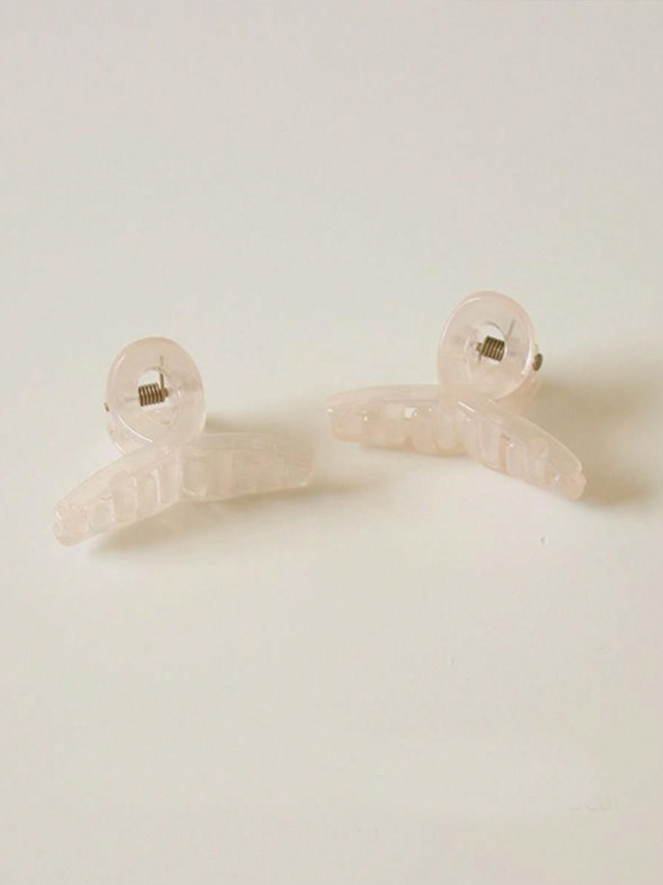 4 Piece Vintage Jelly Color Hair Clips Set, Simple Mini Claw Clips for Women & Girls, Princess Style Daily Hair Accessories