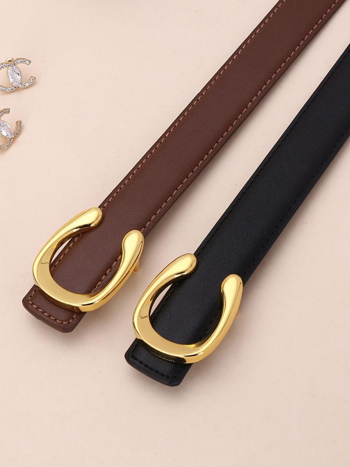 Women's Vintage Belt, High-End Casual Denim Jeans Belt, Versatile Simple Trendy Leather Belt for All Seasons