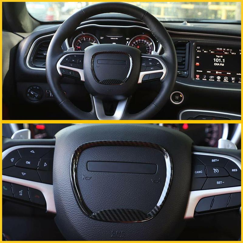 AUXITO For 2014-2021 Dodge Durango Jeep Grand Cherokee SRT8 Steering Wheel Trim Fit