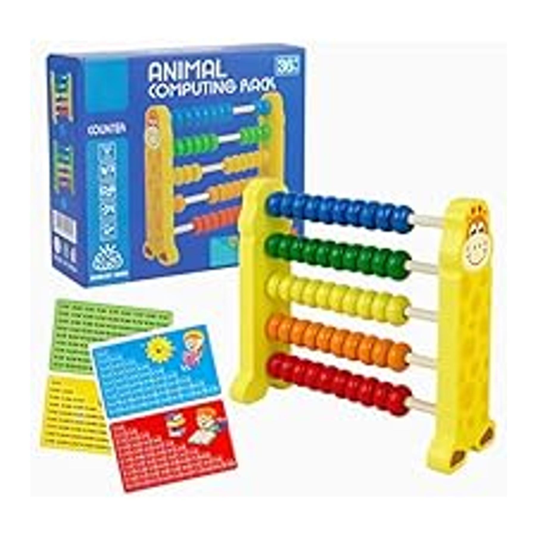 Wooden Abacus for Kids Math - 50 Beads Counting Toy, Multi-Color Counters for Kids 3-5, Counting Toys for Preschool Learning & Development, Develops Coordination, Motor Skillsfidget toys