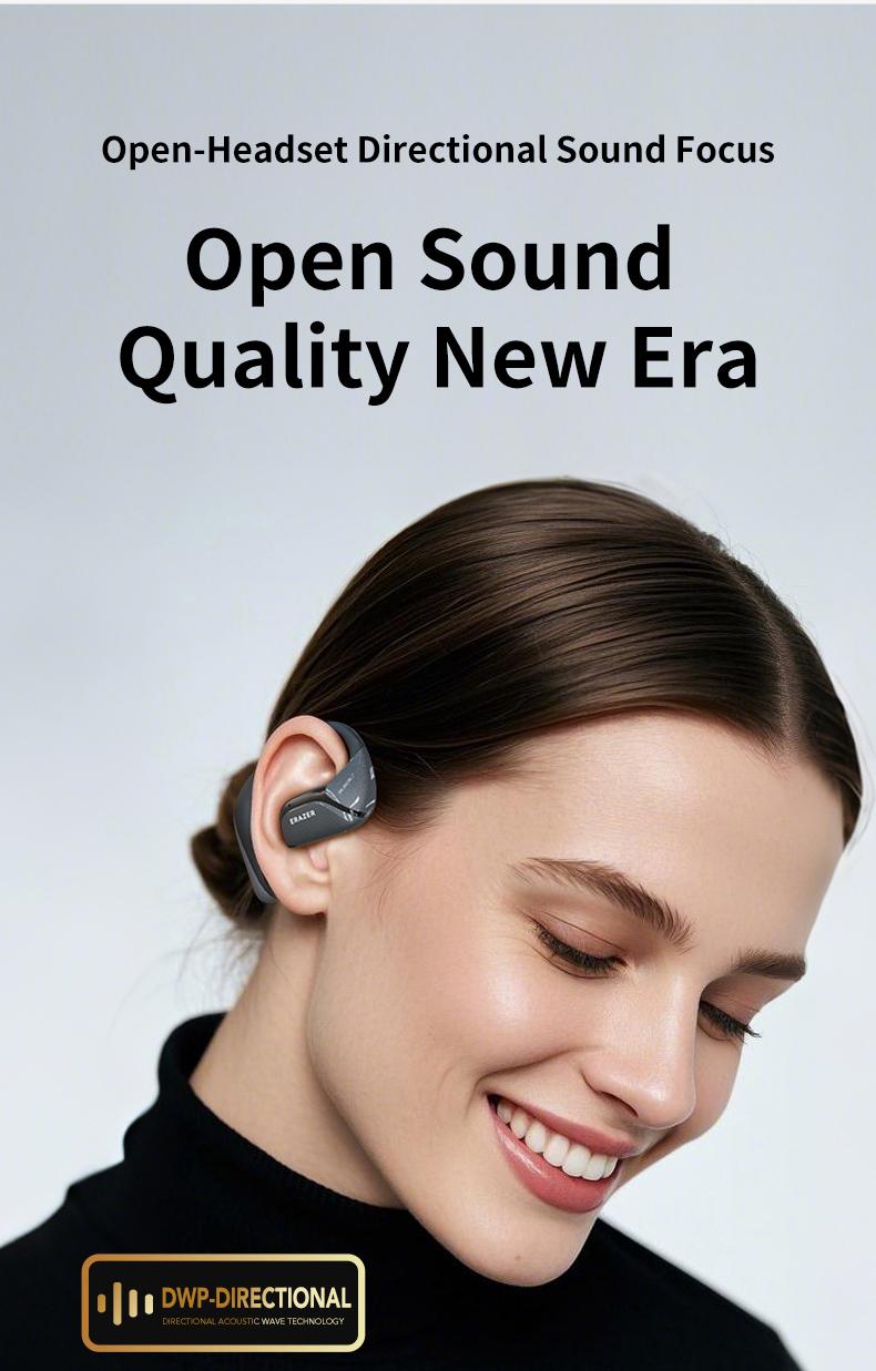 ERAZER XF29 2.4G Open Earphones,True Wireless Bluetooth 5.4 Headphones, IPX5 Waterproof Ear Buds,HiFi Sound Headsets with MIc,2.4G Fast Connect Earphones