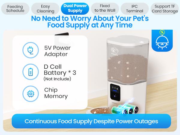 Frienhund by Apasiri Smart Cat Feeder for Busy Cat Owners 2K Camera Night Vision Remote Feeding 7L Large Capacity Easy to Clean For Cats and Dogs