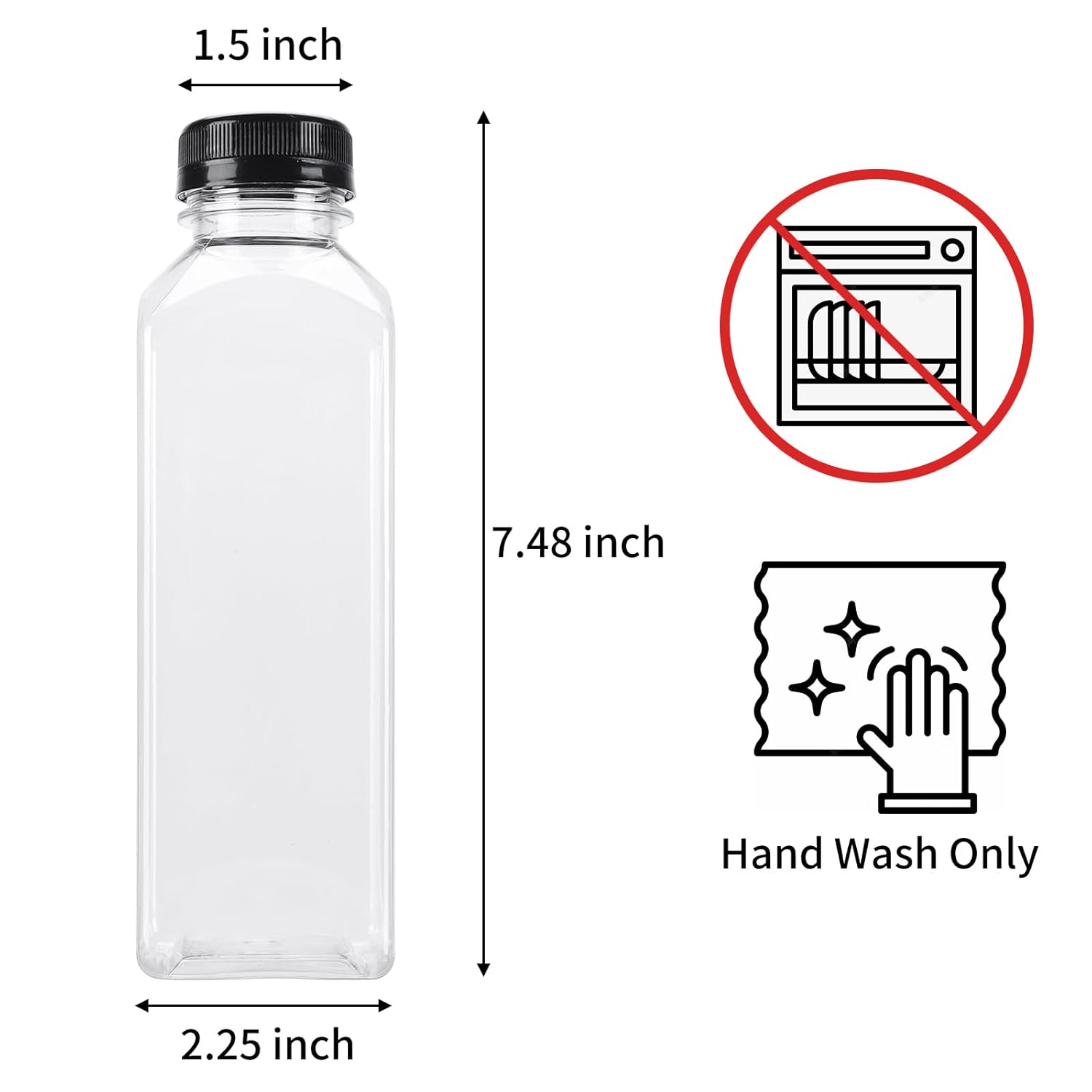 Plastic Dispensing Bottle, 36pcs 16oz Empty Plastic Juice Bottles with Caps, Reusable Clear Bulk Beverage Containers for Juice, Milk and Other Beverages Plastic Dispensing Bottle, 36pcs 16oz Empty Plastic Juice Bottles with Caps, Reusable Clear Bulk Beverage Containers for Juice, Milk and Other Beverages