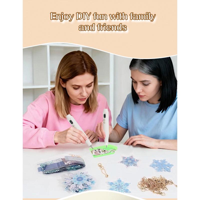 Electric diamond painting pen, wireless suction cup diamond painting pen, rechargeable, two adjustable suction modes, suitable for adults and children, complete accessories, perfect gift, diamond painting tool