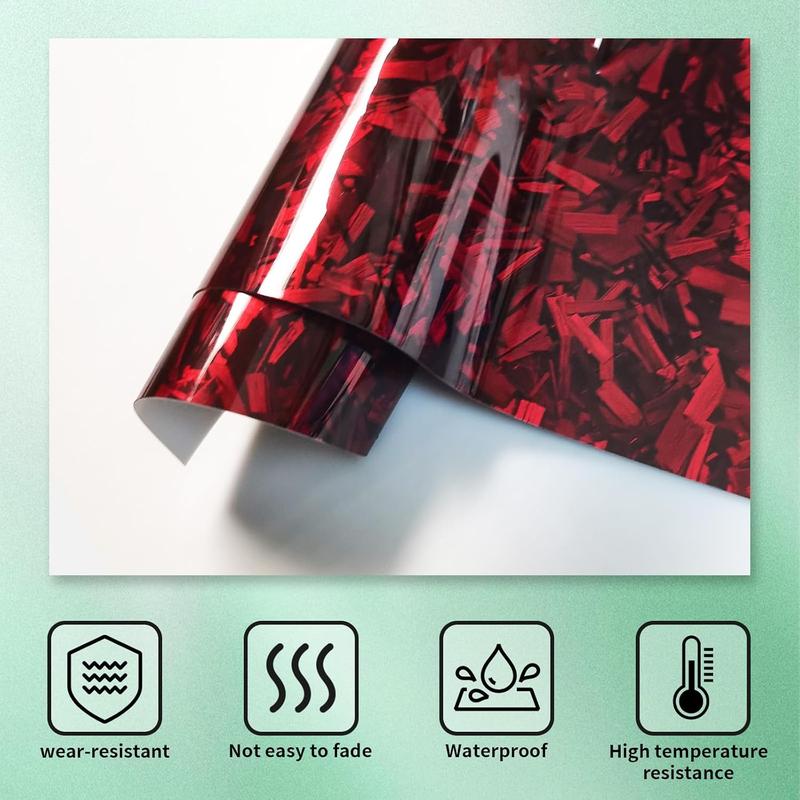 Forged Gloss Carbon Fiber Vinyl Wrap Roll Air Release Sticker Sheet Film DIY Decal,For Car Auto Vehicle Morotcycle Bike Self Adhesive