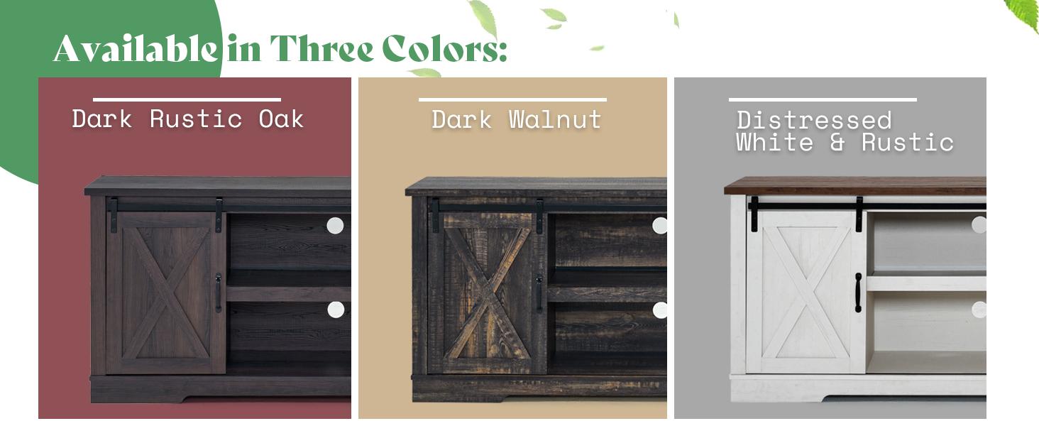 [Spring Sale] VanAcc 66" Farmhouse TV stand for 75 Inches TVs, Entertainment Center with Sliding Barn Door and Adjustable Shelf & Feet, Console Table with Storage