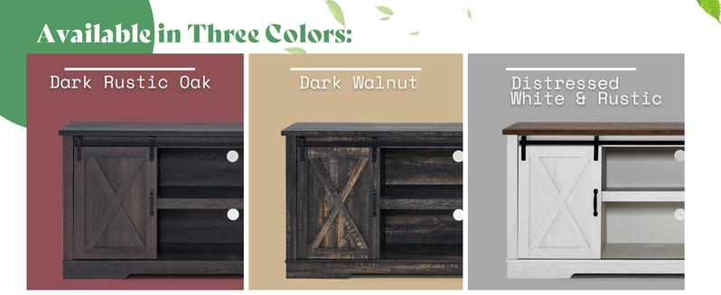 VanAcc 66" Farmhouse TV stand for 75 Inches TVs, Entertainment Center with Sliding Barn Door and Adjustable Shelf & Feet, Console Table with Storage VanAcc 66" Farmhouse TV stand for 75 Inches TVs, Entertainment Center with Sliding Barn Door and Adjustable Shelf & Feet, Console Table with Storage
