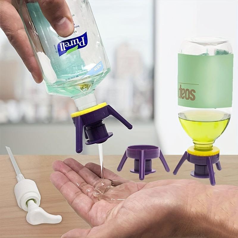 6pcs Inverted bottle cap shampoo triangular inverted stand tripod kitchen seasoning bottle stand bathroom shower gel Portable Home Use Bathroom Accessory