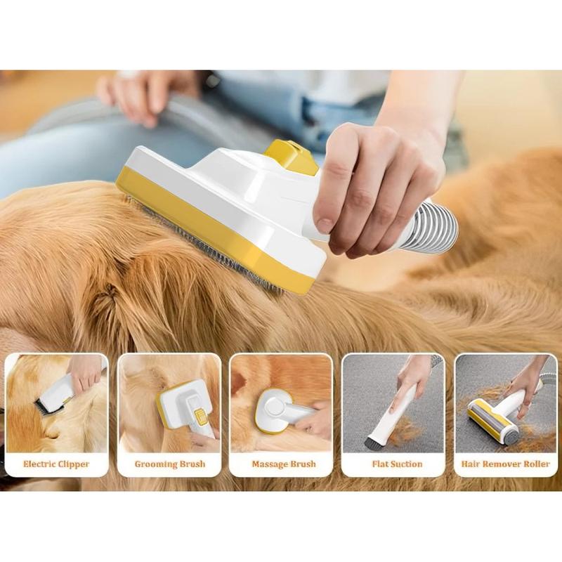 Puppyoo Pet Grooming and Vacuum Cleaner for dogs and cats， 13000Pa Vacuum Brush for Shedding Grooming, 1.5L Dust Cup,4m power cord length，Pet Products，Dog&Cat Hair Vacuum Groomer,Clipper & Hair Remover Roller for Dogs & Cats