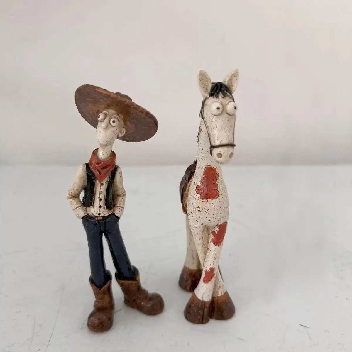 New Western Cowboy Horse Figurine Set, Resin Animal Sculptures, Christmas Decorations, Thanksgiving Decorations, Easter Decorations, Holiday Decorations