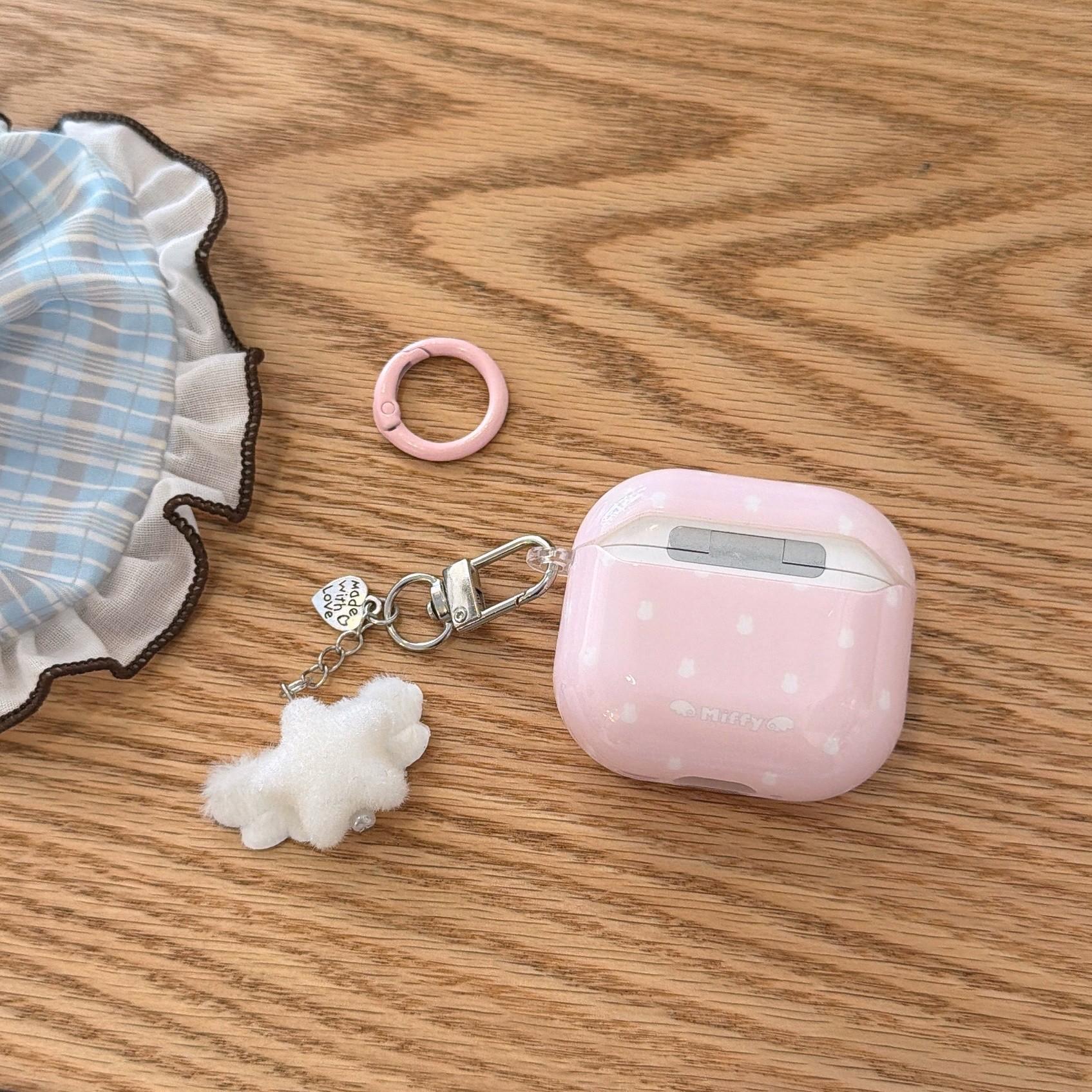 Cute Cartoon Miffy Rabbit Case for Apple AirPods Pro 3, 2nd/3rd/4th Gen Wireless Earbud Protector, Dirt-Resistant and Drop-Proof